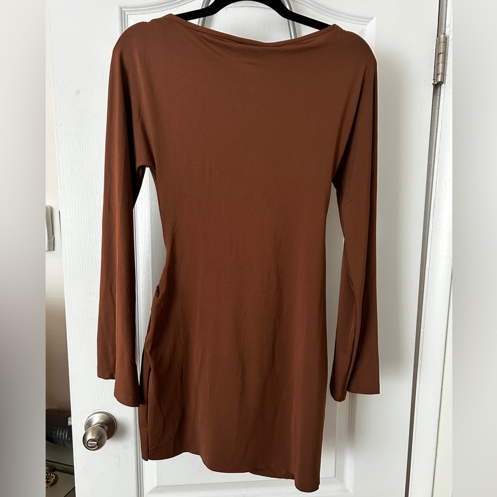 SNDYS Olividae Mini Dress in Mocha Small NWT - Picture 5 of 11
